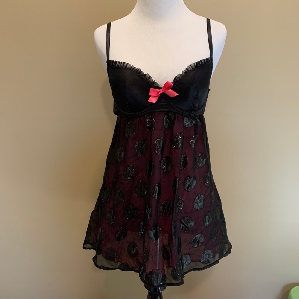 VS Sexy little things polka dot babydoll lingerie